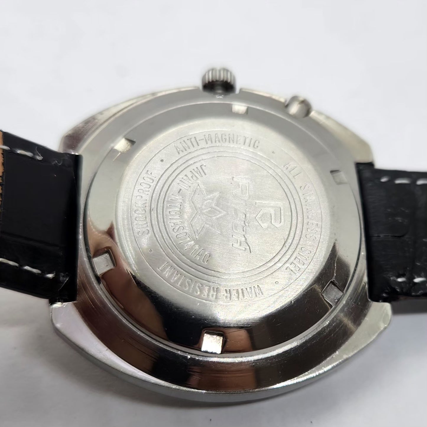 Vintage Ricoh R31 Automatic Black Face New Strap 21 Jewels Day-Date Men's Wrist Watch R25