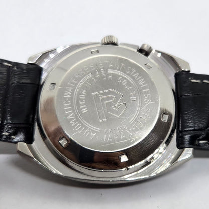 Vintage Ricoh R31 Automatic Blue Face New Strap 21 Jewels Day-Date Men's Wrist Watch R27