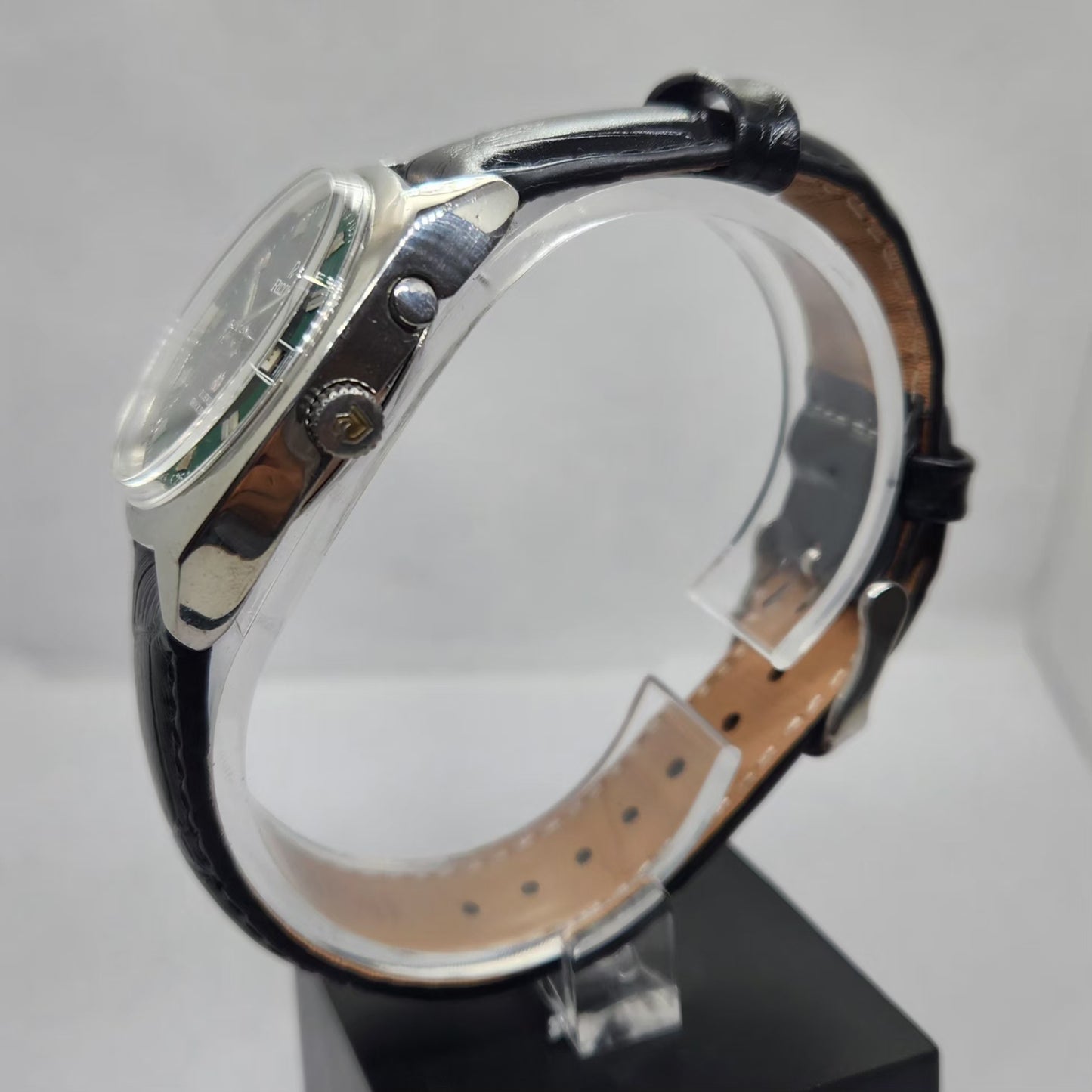 Vintage Ricoh R31 Automatic Green Face New Strap 21 Jewels Day-Date Men's Wrist Watch R28