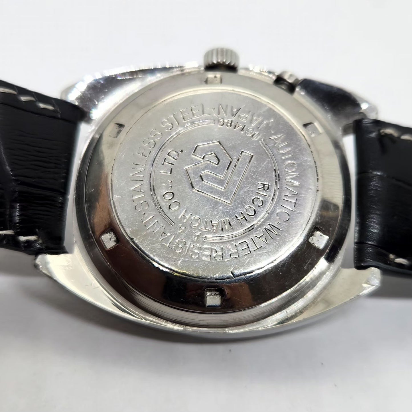 Vintage Ricoh R31 Automatic Green Face New Strap 21 Jewels Day-Date Men's Wrist Watch R28