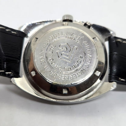 Vintage Ricoh R31 Automatic Green Face New Strap 21 Jewels Day-Date Men's Wrist Watch R28