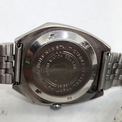 Vintage Ricoh R31 Blue Face Automatic 21 Jewels Jubliee Bracelet Men's Wrist Watch R30