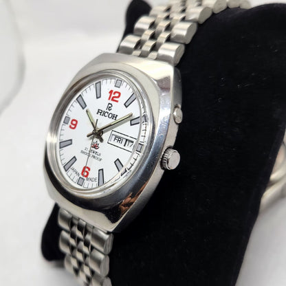 Vintage Ricoh R31 White Face Automatic 21 Jewels Jubliee Bracelet Men's Wrist Watch R31