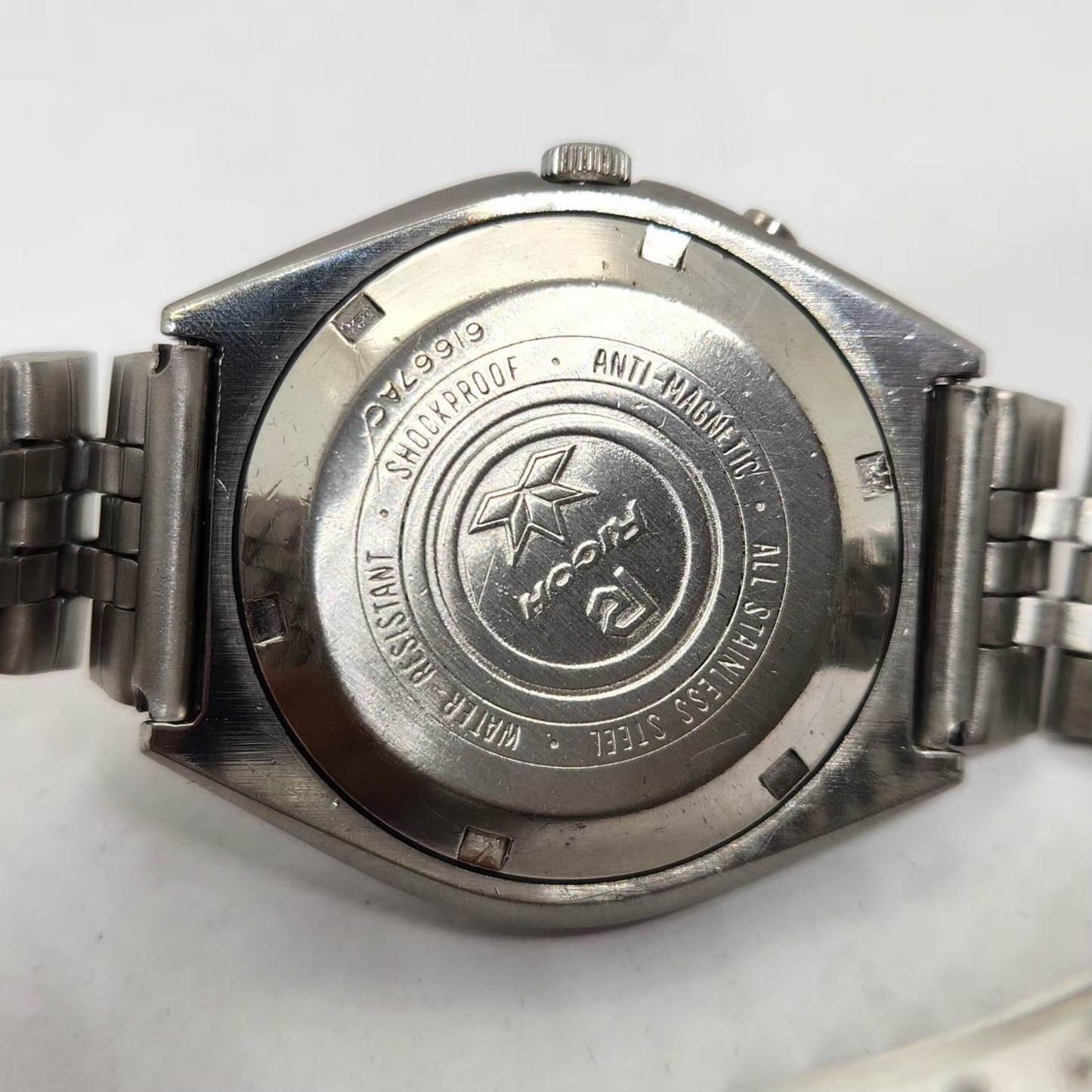 Vintage Ricoh R31 Green Face Automatic 21 Jewels Jubliee Bracelet Men's Wrist Watch R32