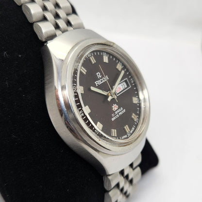 Vintage Ricoh R31 Brown Face Automatic 21 Jewels Jubliee Bracelet Men's Wrist Watch R34