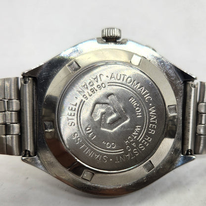 Vintage Ricoh R31 Brown Face Automatic 21 Jewels Jubliee Bracelet Men's Wrist Watch R34