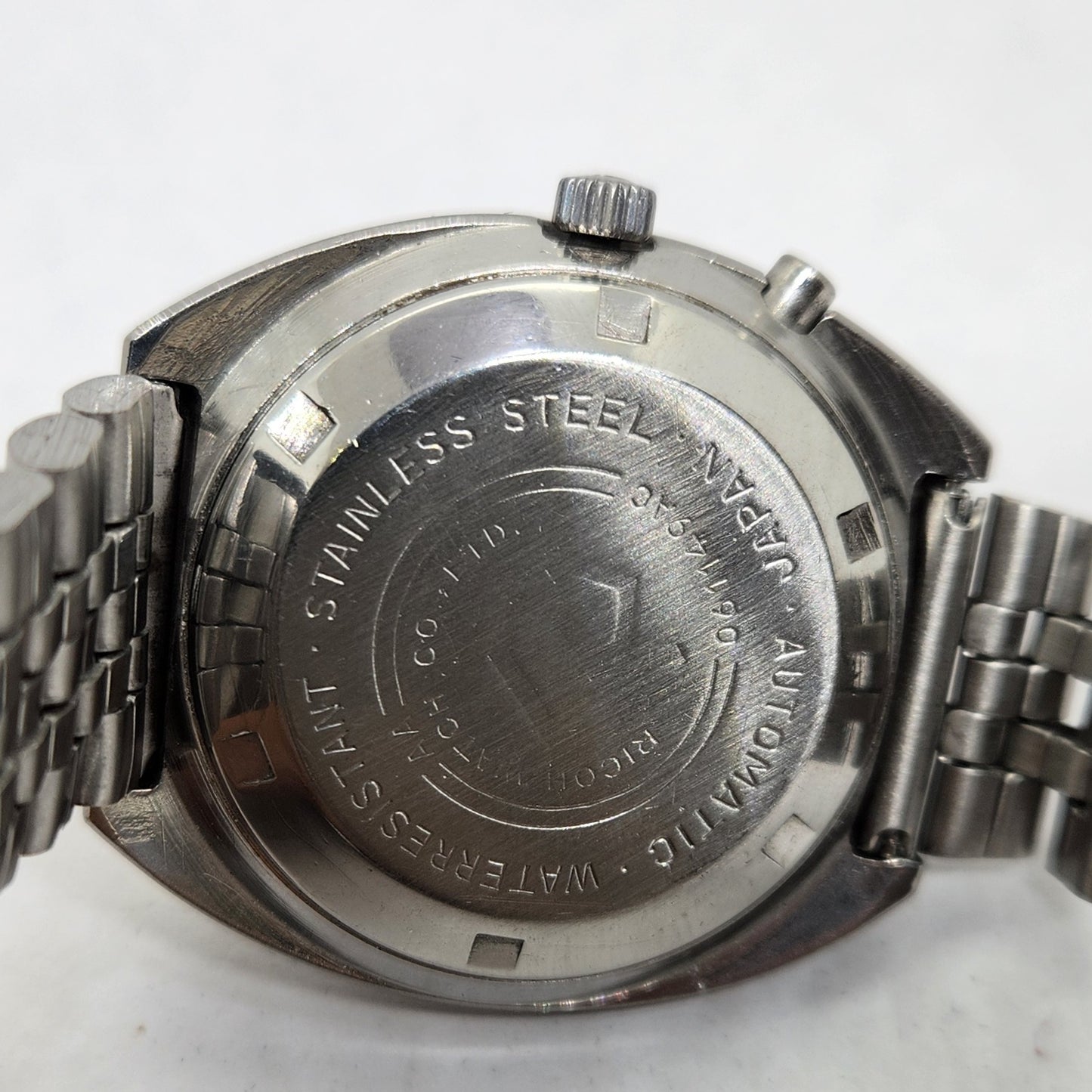 Vintage Ricoh R31 Gold Face Automatic 21 Jewels Jubliee Bracelet Men's Wrist Watch R38