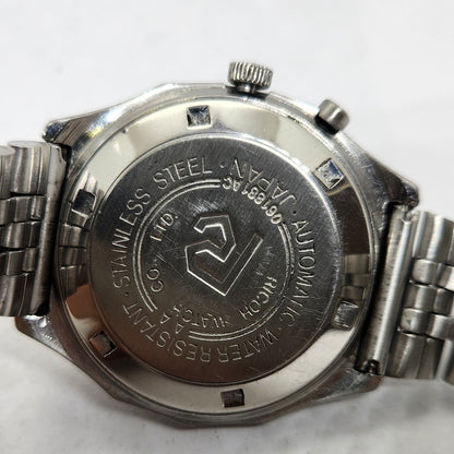 Vintage Ricoh R31 Blue Face Automatic 21 Jewels Jubliee Bracelet Men's Wrist Watch R39