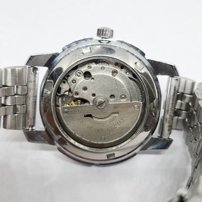 Vintage Mod Citizen 8200 Automatic Blue Face 37MM Case Day-Date Men's Wrist Watch CT131