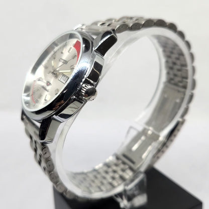 Vintage Mod Citizen 8200 Automatic Silver Face 37MM Case Day-Date Men's Wrist Watch CT130