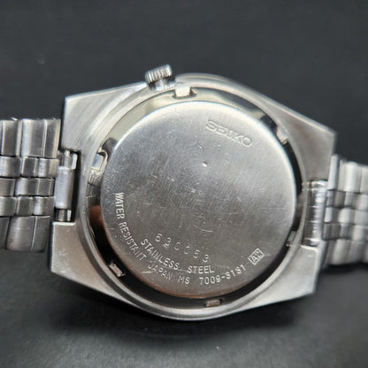 Vintage 1976 Original Seiko 5 Automatic 7009-3131 White Face 17 Jewels Day-Date Japanese Men's Wrist Watch VS02