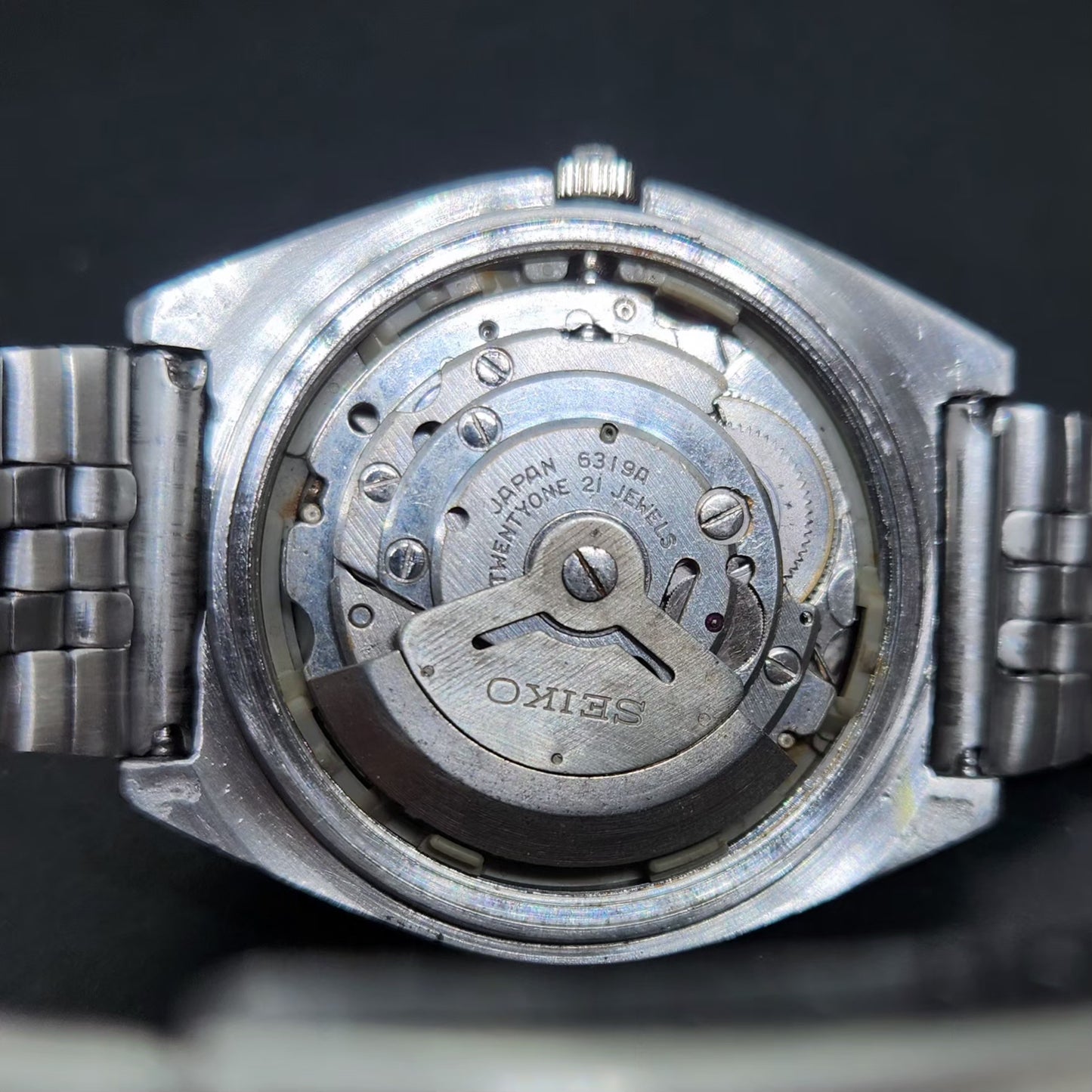 Vintage 1984 Original Seiko 5 Automatic 6349-535A Grey Face 23 Jewels Day-Date Japanese Men's Wrist Watch VS04
