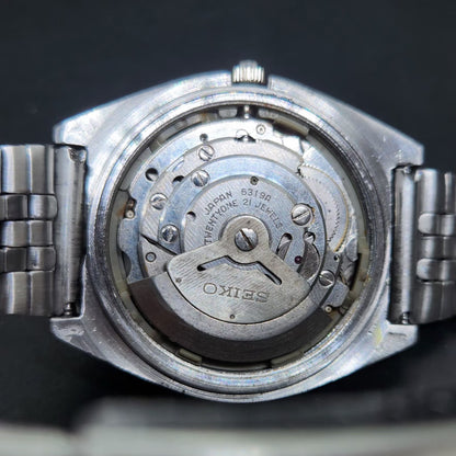 Vintage 1984 Original Seiko 5 Automatic 6349-535A Grey Face 23 Jewels Day-Date Japanese Men's Wrist Watch VS04