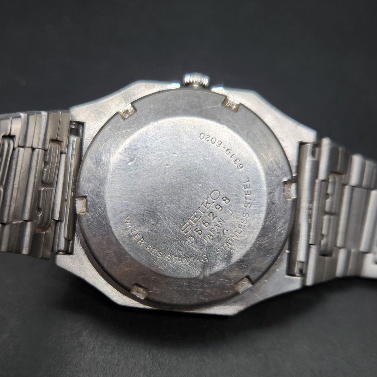 Vintage 1979 Original Seiko 5 Automatic 6319-6020 Black Face 21 Jewels Day-Date Japanese Men's Wrist Watch VS08