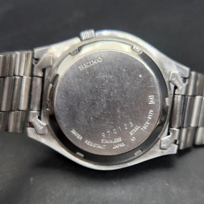 Vintage 1999 Original Seiko 5 Automatic 7s26-3170 Gold Face 21 Jewels Day-Date Japanese Men's Wrist Watch VS11