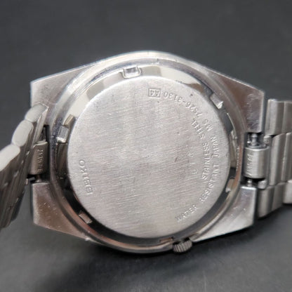 Vintage 1996 Original Seiko 5 Automatic 7s26-3130 Black Face 21 Jewels Day-Date Japanese Men's Wrist Watch VS12