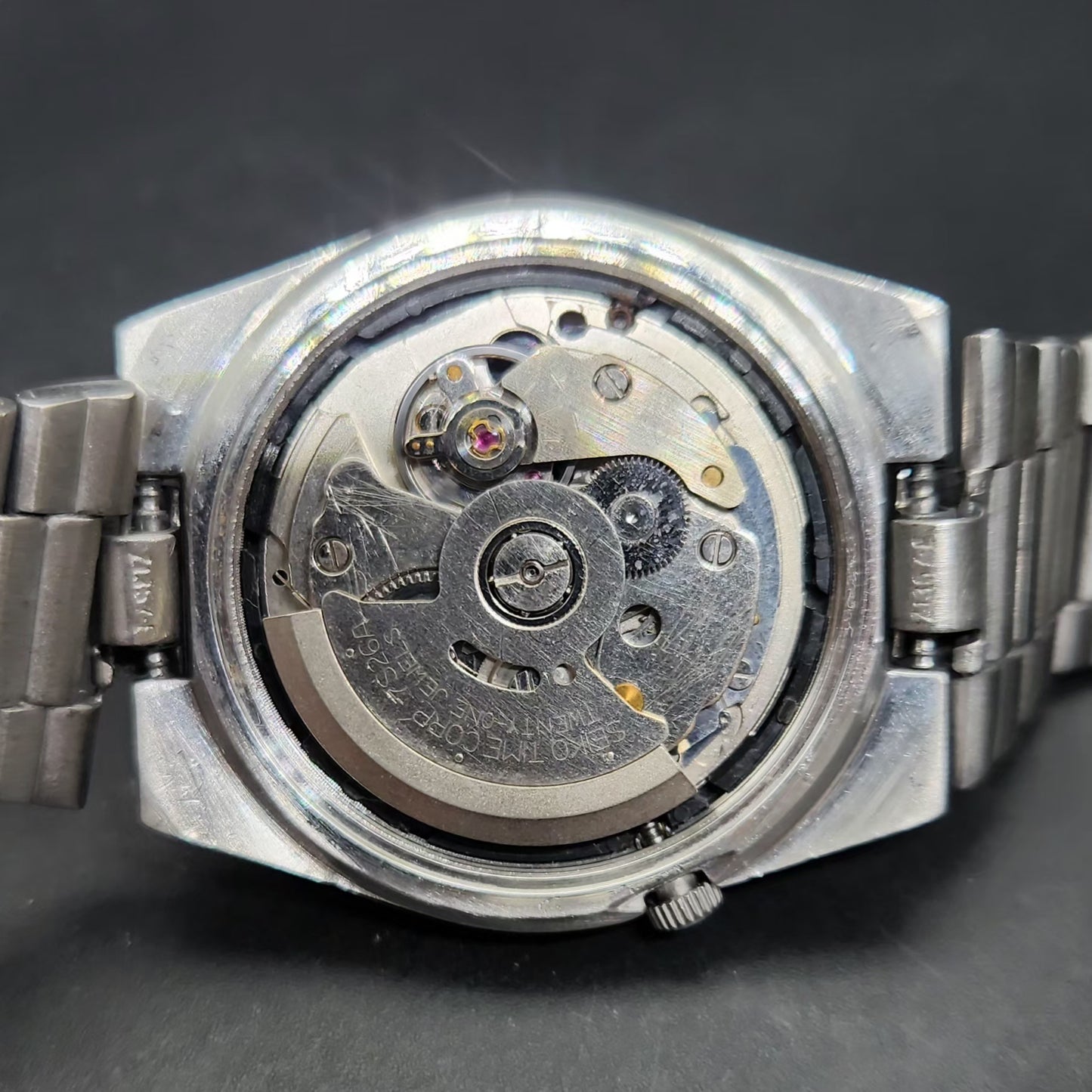 Vintage 1996 Original Seiko 5 Automatic 7s26-3130 Black Face 21 Jewels Day-Date Japanese Men's Wrist Watch VS12