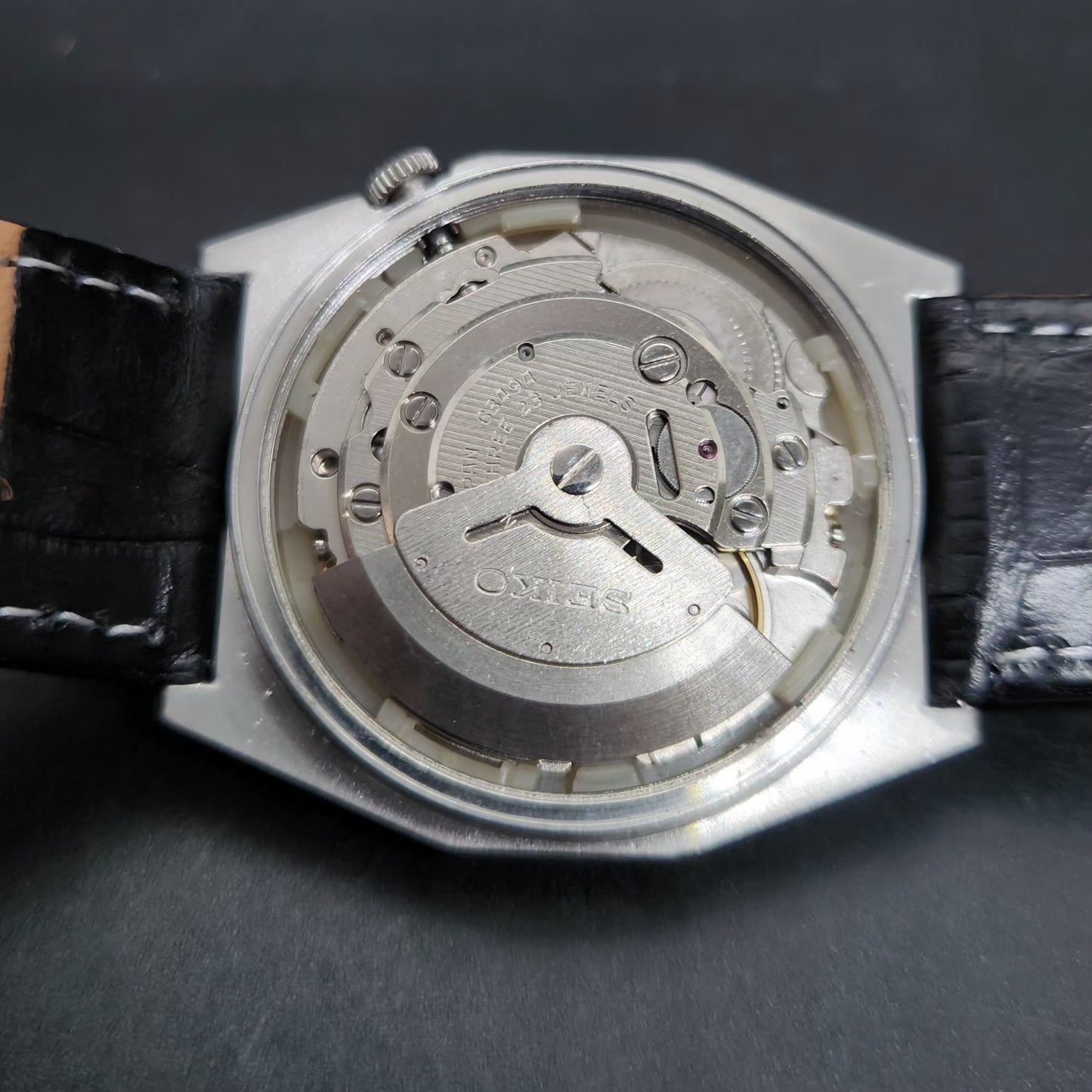 Vintage 1982 Original Seiko 5 Automatic 6349-5010 Grey Face 23 Jewels Day-Date Japanese Men's Wrist Watch VS17
