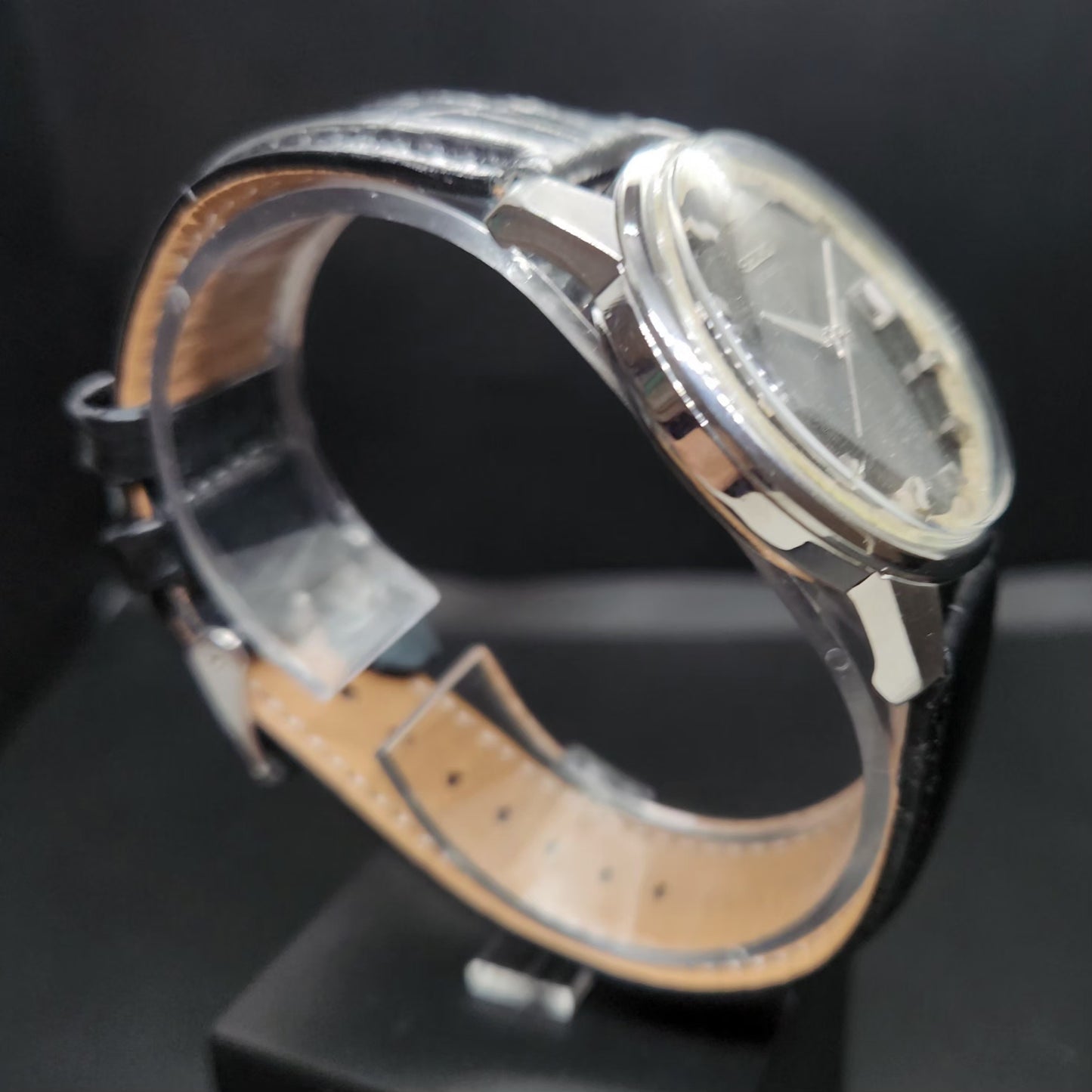 Vintage 1958 Original Seiko 5 Automatic 7625-8043 Black Face 17 Jewels Date Japanese Men's Wrist Watch VS19