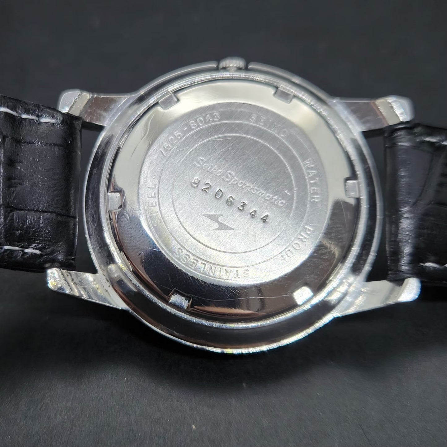 Vintage 1958 Original Seiko 5 Automatic 7625-8043 Black Face 17 Jewels Date Japanese Men's Wrist Watch VS19