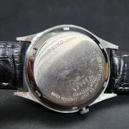Vintage 1985 Original Seiko 5 Automatic 7009-3101 Blue Face 17 Jewels Day-Date Japanese Men's Wrist Watch VS20