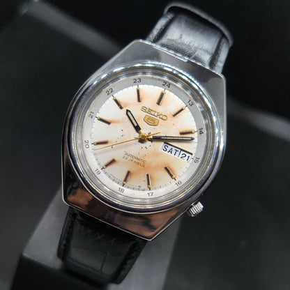 Vintage 1983 Original Seiko 5 Automatic 6349-5010 23 Jewels Day-Date Japanese Men's Wrist Watch VS23