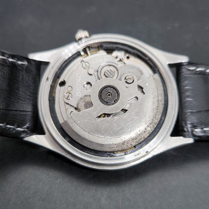 Vintage 1984 Original Seiko 5 Automatic 7009-578A Black Face 17 Jewels Day-Date Japanese Men's Wrist Watch VS24