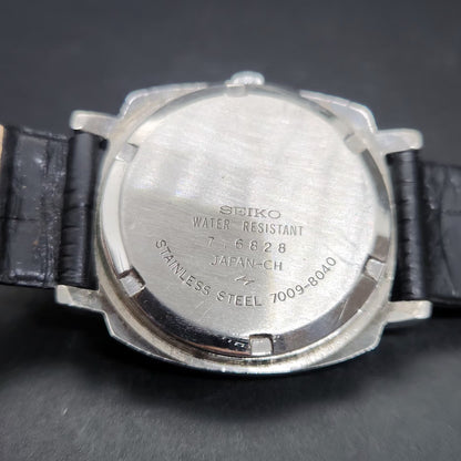 Vintage 1977 Original Seiko 5 Automatic 7009-8040 Repainted White Face 17 Jewels Date Japanese Men's Wrist Watch VS28