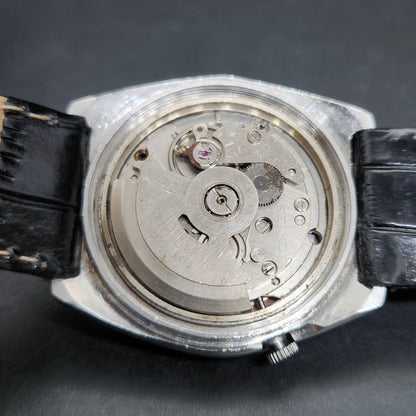 Vintage 1985 Original Seiko 5 Automatic 7009-8741 Repainted Yellow Face 17 Jewels Date Japanese Men's Wrist Watch VS30