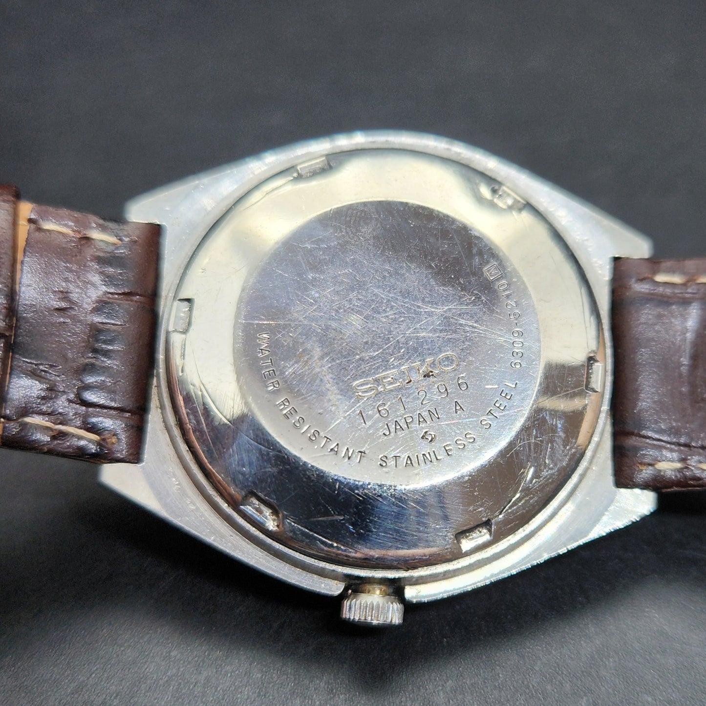 Vintage 1981 Original Seiko 5 Automatic 6309-5210 Repainted Silver Face 17 Jewels Day-Date Japanese Men's Wrist Watch VS40