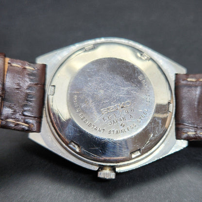 Vintage 1981 Original Seiko 5 Automatic 6309-5210 Repainted Silver Face 17 Jewels Day-Date Japanese Men's Wrist Watch VS40