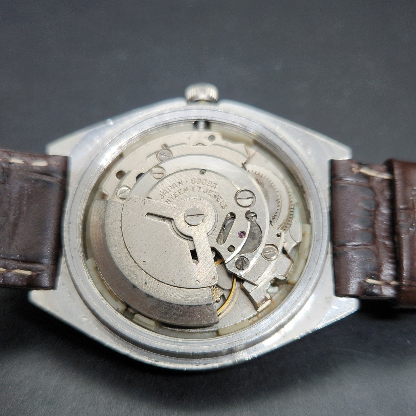 Vintage 1981 Original Seiko 5 Automatic 6309-5210 Repainted Silver Face 17 Jewels Day-Date Japanese Men's Wrist Watch VS40