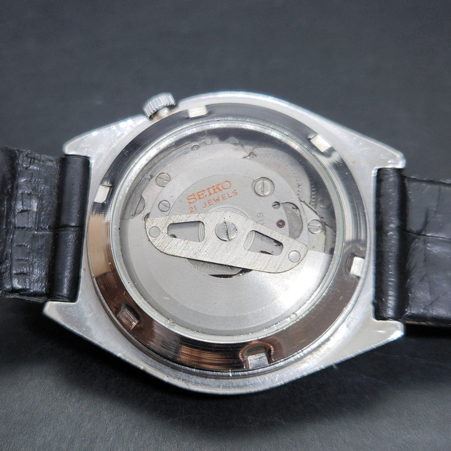 Vintage 1980 Original Seiko 5 Automatic 6119 Repainted Brown Face 21 Jewels Day-Date Japanese Men's Wrist Watch VS42