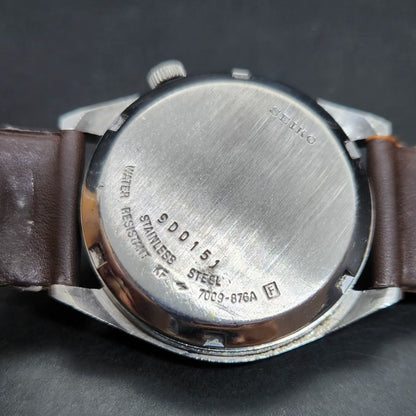 Vintage 1979 Original Seiko 5 Automatic 7009-876A Repainted Gold Face 17 Jewels Day-Date Japanese Men's Wrist Watch VS47
