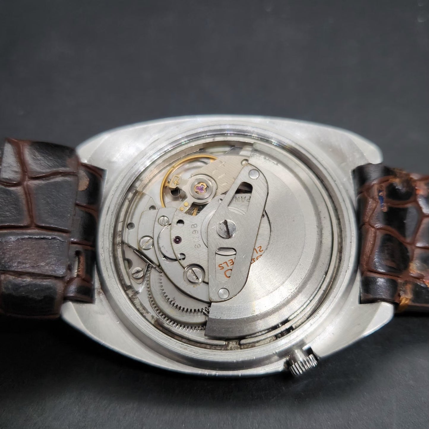 Vintage 1968 Original Seiko 5 Automatic 6119-7090 Silver Face 21 Jewels Day-Date Japanese Men's Wrist Watch VS59
