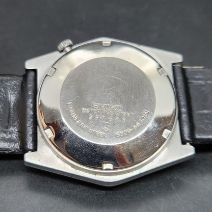 Vintage 1982 Original Seiko 5 Automatic 6309-5630 Black Face 17 Jewels Day-Date Japanese Men's Wrist Watch VS70