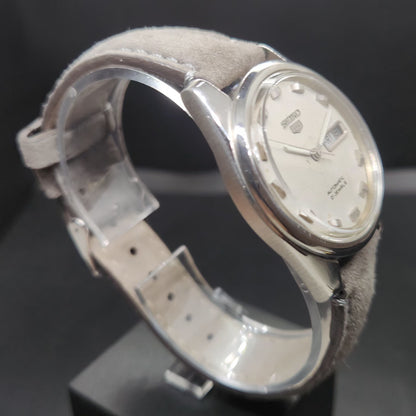 Vintage 1984 Original Seiko 5 Automatic 6309-8800 Grey Face 17 Jewels Day-Date Japanese Men's Wrist Watch VS76