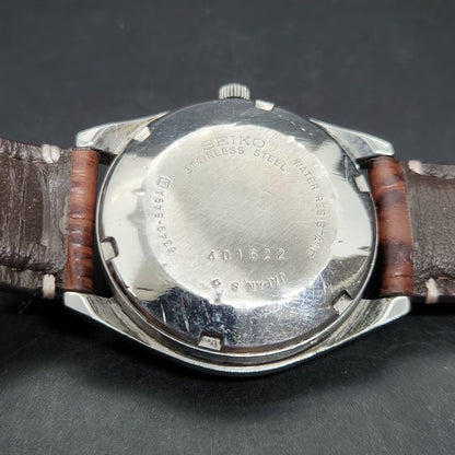 Vintage 1984 Original Seiko 5 Automatic 6349-549A Repainted Peach Face 23 Jewels Day-Date Japanese Men's Wrist Watch VS78