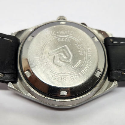 Vintage Ricoh R31 Automatic Blue Face New Strap 21 Jewels Day-Date Men's Wrist Watch R42