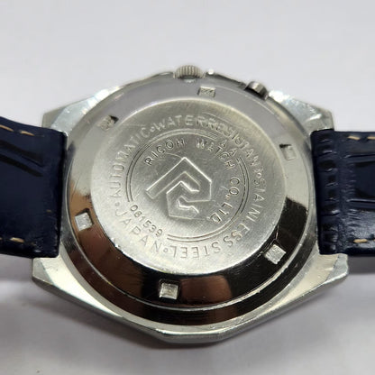 Vintage Ricoh R31 Automatic White Face New Strap 21 Jewels Day-Date Men's Wrist Watch R43