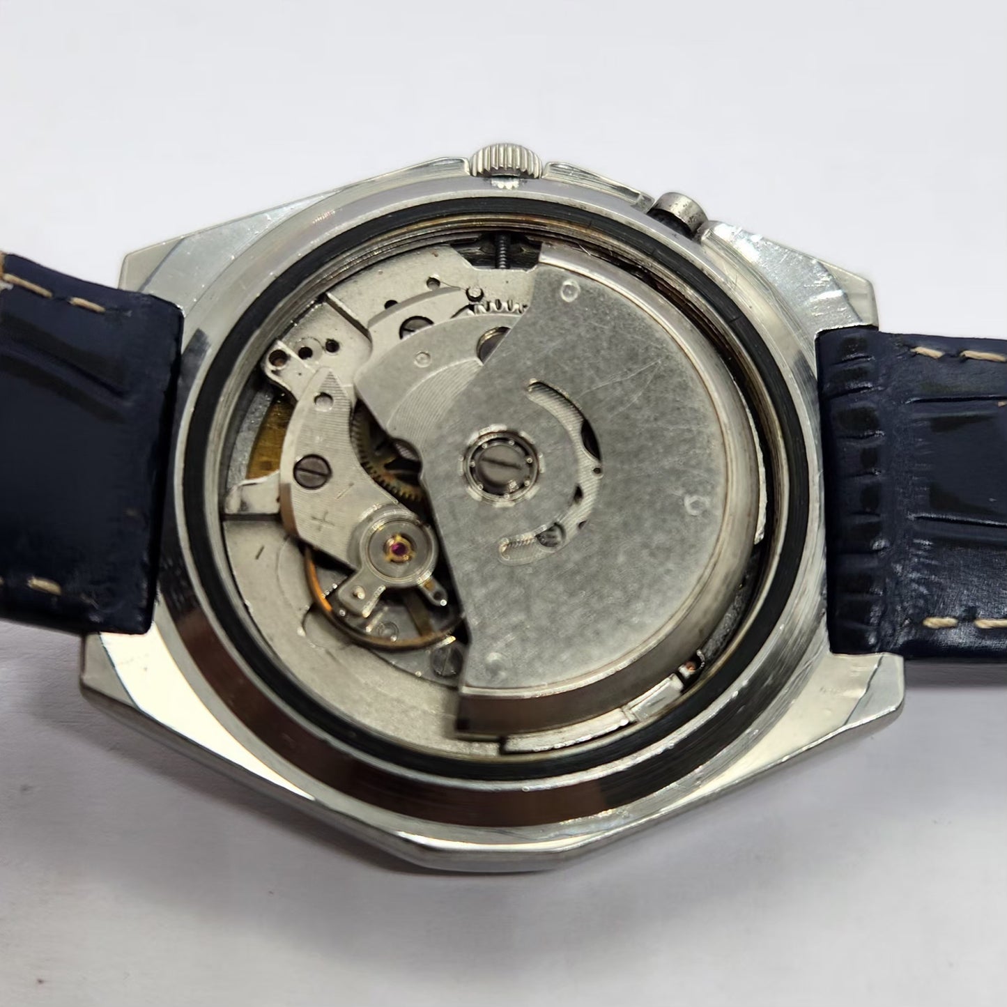 Vintage Ricoh R31 Automatic White Face New Strap 21 Jewels Day-Date Men's Wrist Watch R43