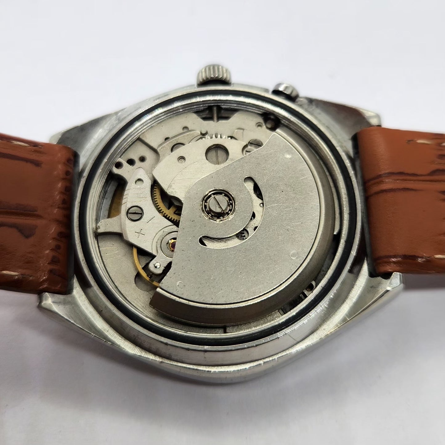 Vintage Ricoh R31 Automatic Black Face New Strap 21 Jewels Day-Date Men's Wrist Watch R45