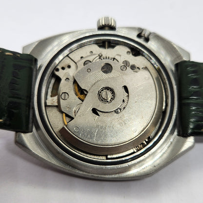 Vintage Ricoh R31 Automatic Green Face New Strap 21 Jewels Day-Date Men's Wrist Watch R50