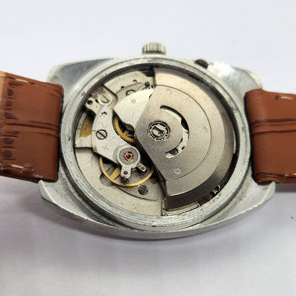 Vintage Ricoh R31 Automatic Blue Face New Strap 21 Jewels Day-Date Men's Wrist Watch R51