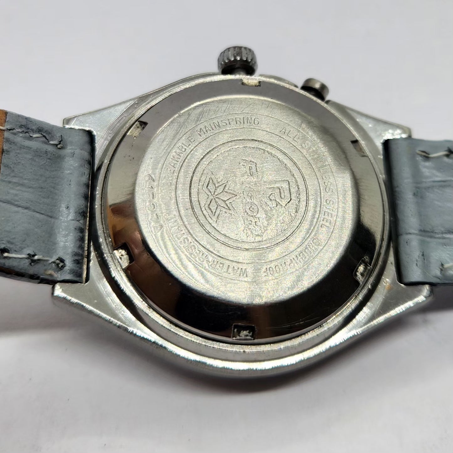 Vintage Ricoh R31 Automatic White Face New Strap 21 Jewels Day-Date Men's Wrist Watch R60
