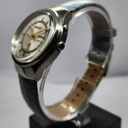 Vintage Ricoh R31 Automatic Green Face New Strap 21 Jewels Day-Date Men's Wrist Watch R63