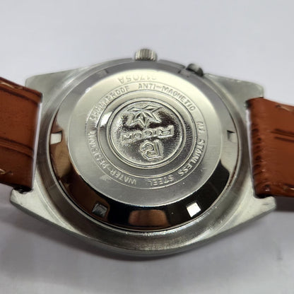 Vintage Ricoh R31 Automatic White Face New Strap 21 Jewels Day-Date Men's Wrist Watch R68
