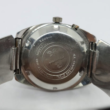 Vintage Ricoh R31 Automatic Black Face 21 Jewels Day-Date Men's Wrist Watch R70