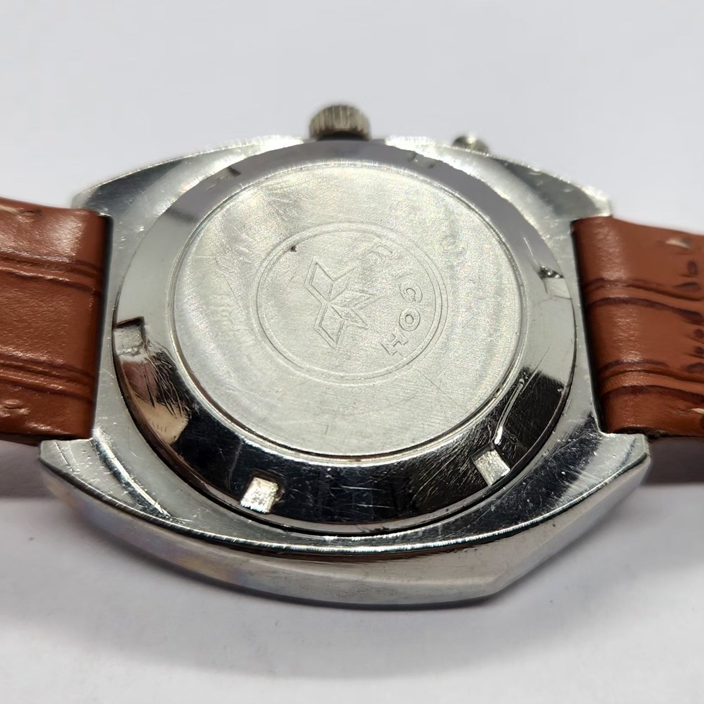 Vintage Ricoh R31 Automatic Yellow Face New Strap 21 Jewels Day-Date Men's Wrist Watch R71
