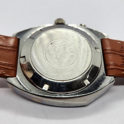 Vintage Ricoh R31 Automatic Yellow Face New Strap 21 Jewels Day-Date Men's Wrist Watch R71